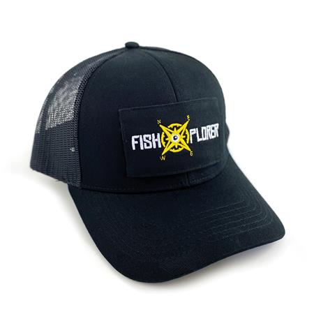 Boné Para Homem Com Velcro - Preto Fishxplorer Trucker - Noir