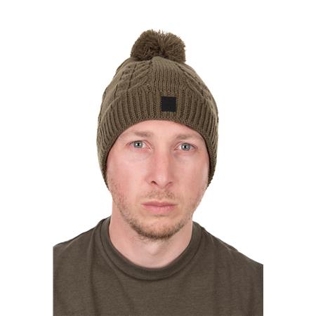 BONNET FOX KNITTED BOBBLE - KAKI