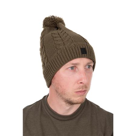 Bonnet Fox Knitted Bobble - Kaki
