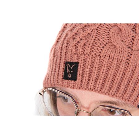BONNET FOX LADIES KNITTED BOBBLE - ROSE
