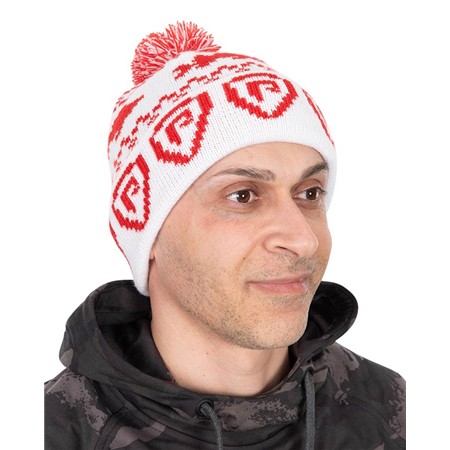Bonnet Fox Rage Christmas Bobble Hat - Blanc/Rouge