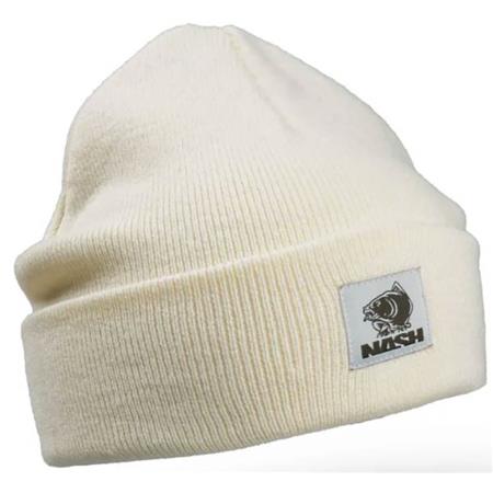 Bonnet Homme Nash Make It Happen Badge Beanie Hat - Ecru