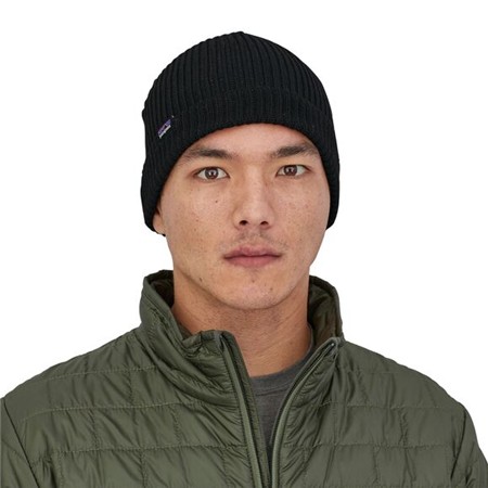 BONNET HOMME PATAGONIA FISHERMANS ROLLED BEANIE - BLACK