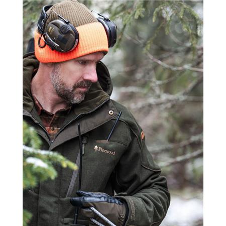 BONNET PINEWOOD SMÅLAND REVERSIBLE HUNTERS - MOSS GREEN/ORANGE