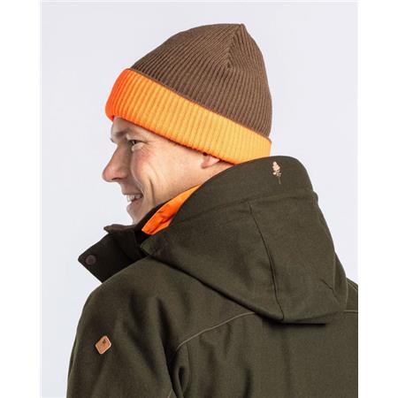 BONNET PINEWOOD SMÅLAND REVERSIBLE HUNTERS - MOSS GREEN/ORANGE