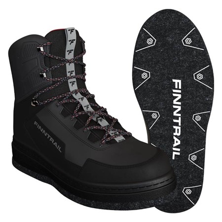Botas De Wading Finntrail Wademan Feutre - Cinza Escuro