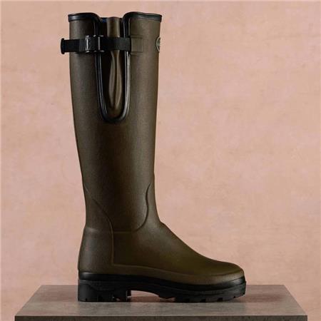 BOTAS MUJER - CAQUI OSCURO LE CHAMEAU VIERZONORD DOUBLÉES NÉOPRÈNE - KAKI FONCÉ