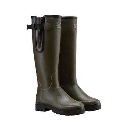 BOTAS MUJER - CAQUI OSCURO LE CHAMEAU VIERZONORD DOUBLÉES NÉOPRÈNE - KAKI FONCÉ