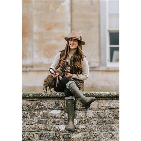BOTAS MUJER - CAQUI OSCURO LE CHAMEAU VIERZONORD DOUBLÉES NÉOPRÈNE - KAKI FONCÉ