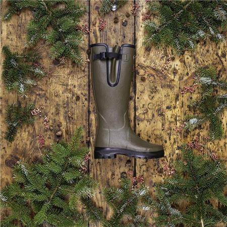 BOTAS MUJER - CAQUI OSCURO LE CHAMEAU VIERZONORD DOUBLÉES NÉOPRÈNE - KAKI FONCÉ