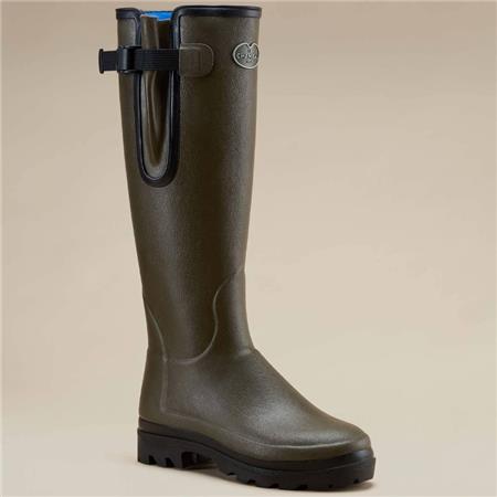 BOTTES FEMME LE CHAMEAU VIERZONORD DOUBLÉES NÉOPRÈNE - KAKI FONCÉ