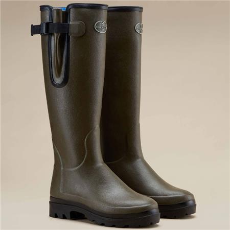 BOTTES FEMME LE CHAMEAU VIERZONORD DOUBLÉES NÉOPRÈNE - KAKI FONCÉ