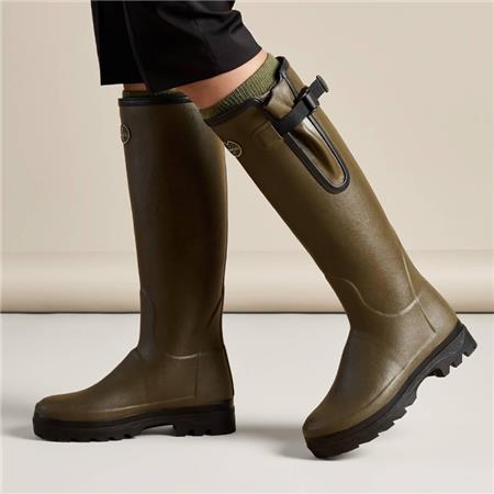 BOTTES FEMME LE CHAMEAU VIERZONORD DOUBLÉES NÉOPRÈNE - KAKI FONCÉ