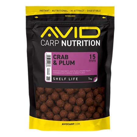 Bouillette Avid Carp Crab & Plum Boilies