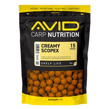 Bouillette Avid Carp Creamy Scopex Boilies