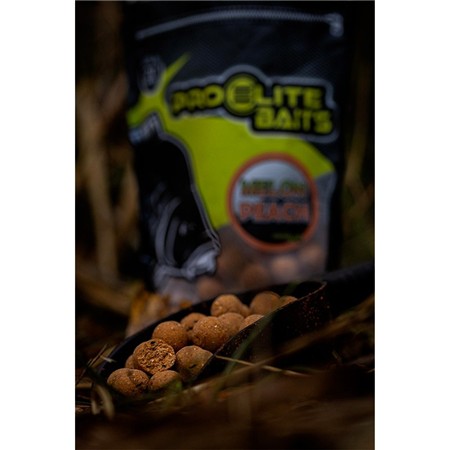 BOUILLETTE PRO ELITE BAITS BOILIES NATURAL FOODS MELON & PEACH