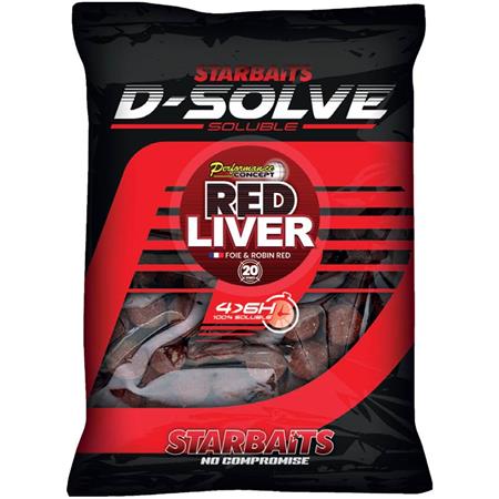 Bouillette Soluble Starbaits Performance Concept Red Liver D-Solve - 2.5Kg
