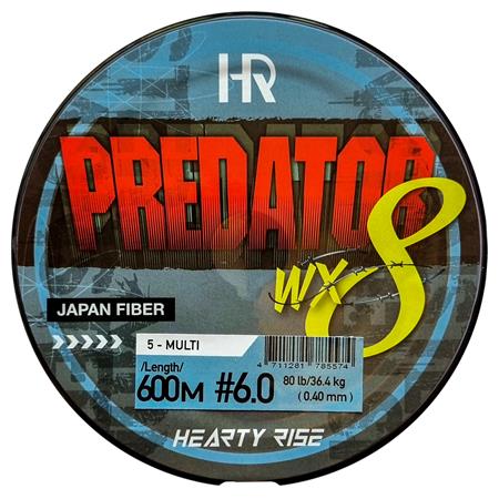 BRAID - 300M MULTICOLOUR HEARTY RISE PREDATOR X8 - 300M MULTICOLORE