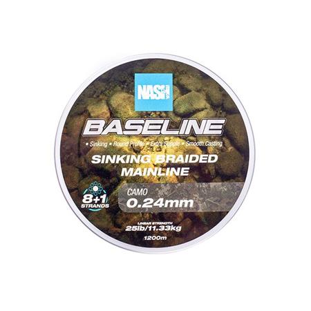 BRAID NASH BASELINE SINKING BRAID UV YELLOW - 1200M