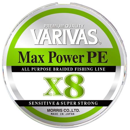 Braid Varivas Max Power Pe X8 File Green 150M