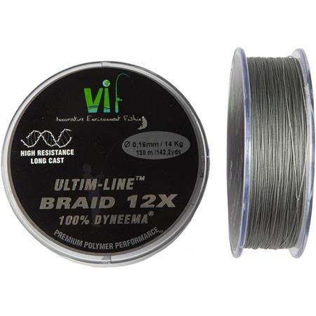 Braid Vif Ultime Line 12 Sections - Grey