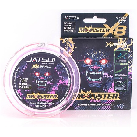 BRAIDED FISHING LINE JATSUI MOONSTER BRAID PINK - 150M