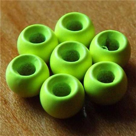 Brass Bead Tof Fluorescent Chartreuse