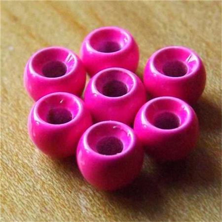 Brass Bead Tof - Fluorescent Pink