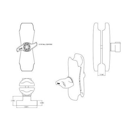 BRAZO MEDIANO RAM MOUNTS POUR BOULE D