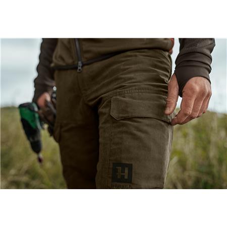 BROEK MANNEN HARKILA SCANDINAVIAN - WILLOW GREEN/DEEP BROWN