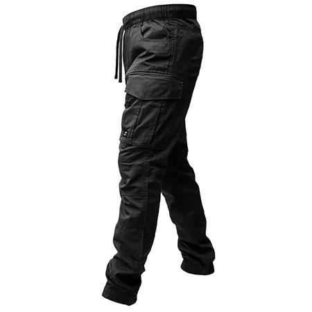 BROEK MANNEN - ZWART KUMU CARGO PANTS UTILITY - NOIR