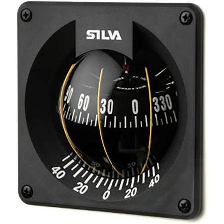 BUSSOLA SILVA 100B/H PACIFIC POUR MONTAGE CLOISON, CLINOMÈTRE ET ÉCLAIRAGE 12V