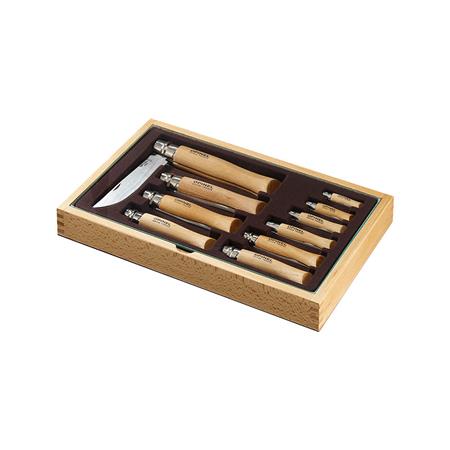 CAIXA DE FACAS OPINEL RAMASSE MONNAIE INOX DU N°02 AU N°12