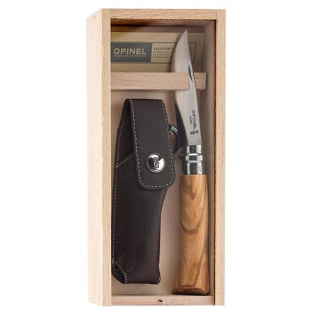 Caja Cuchillo - Madera De Olivo Opinel Numéro 8 - Bois D'olivier