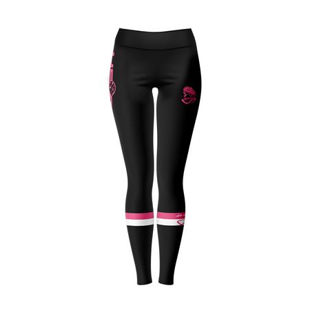 Calças Femininas Hot Spot Design Leggings Lady Angler Striped - Preto