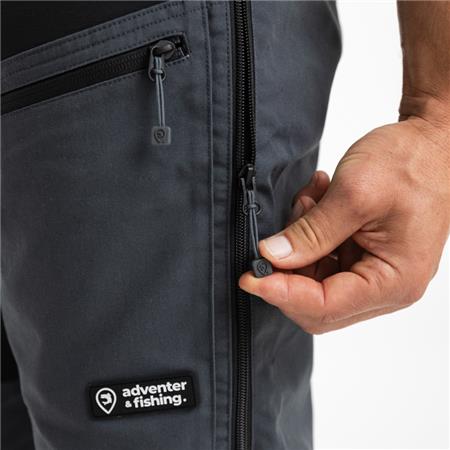 CALÇAS PARA HOMEM - CINZENTO/PRETO ADVENTER & FISHING IMPREGNATED TROUSERS - GRIS/NOIR