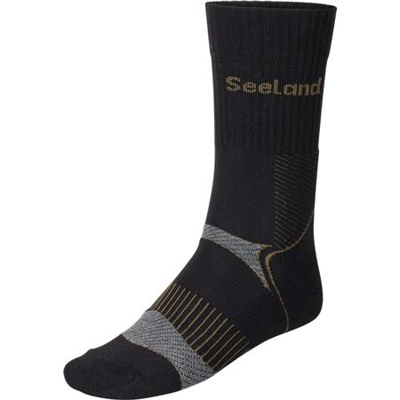 Calcetines Hombre Seeland Field Coolmax 2 Pack - Black/Dark Grey