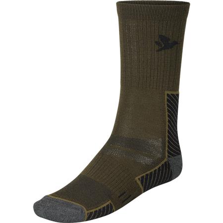 Calcetines Hombre Seeland Field Merino 2 Pack - Pine Green/Military Olive