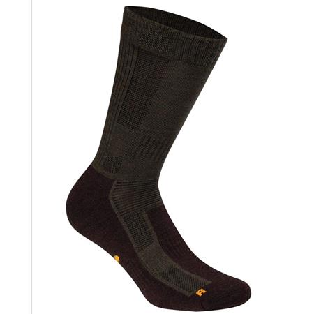 CALZE PINEWOOD TREKKING MERINO - VERT/MARRON