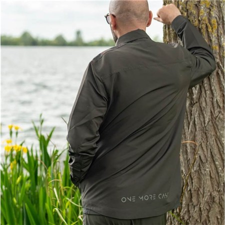 CAMICIA DA UOMO A MANICHE LUNGHE ONE MORE CAST THE PB SHACKET SHIRT - KAKI