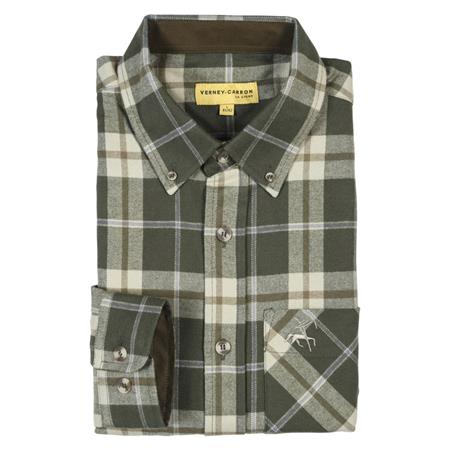 CAMICIA A MANICHE LUNGHE PER UOMO LIGNE VERNEY-CARRON SPANIEL - KAKI