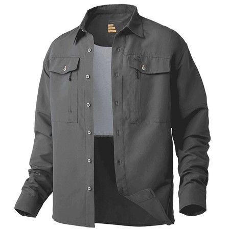 Camicia A Maniche Lunghe Uomo Geoff Anderson Ezmar Midweight Soft - Grigio