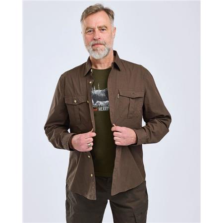 CAMICIA A MANICHE LUNGHE UOMO PINEWOOD SAFARI L/S - OLIVE