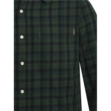 CAMICIA UOMO A MANICHE LUNGHE BERETTA BRYGGEN - VERT/NOIR