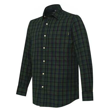 CAMICIA UOMO A MANICHE LUNGHE BERETTA BRYGGEN - VERT/NOIR