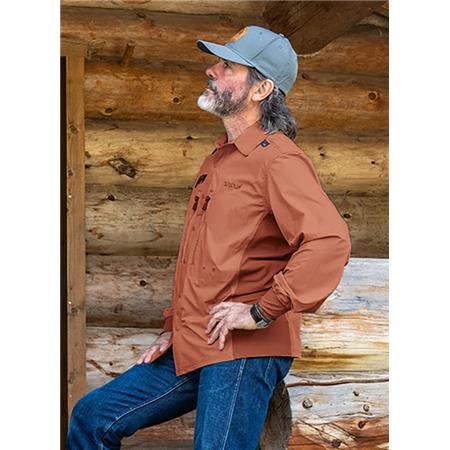 Camisa De Manga Larga Para Hombre Devaux Ranger - Marrón