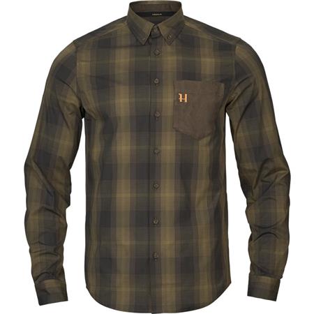 Camisa De Manga Larga Para Hombre Harkila Akkan L/S - Willow Green/Shadow Brown