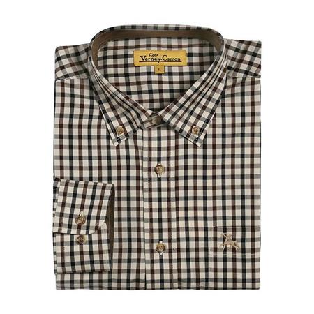 Camisa De Manga Larga Para Hombre Ligne Verney-Carron Vivien - Marron/Noir