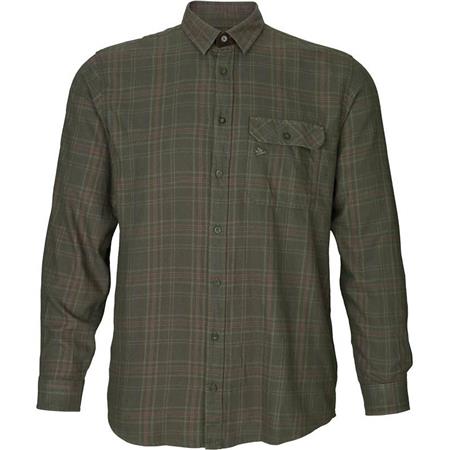 Camisa De Manga Larga Para Hombre Seeland Range - Carreaux Vert