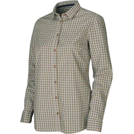 Camisa De Manga Larga Para Mujer Harkila Selja Lady L/S Check - Carreaux Bleu